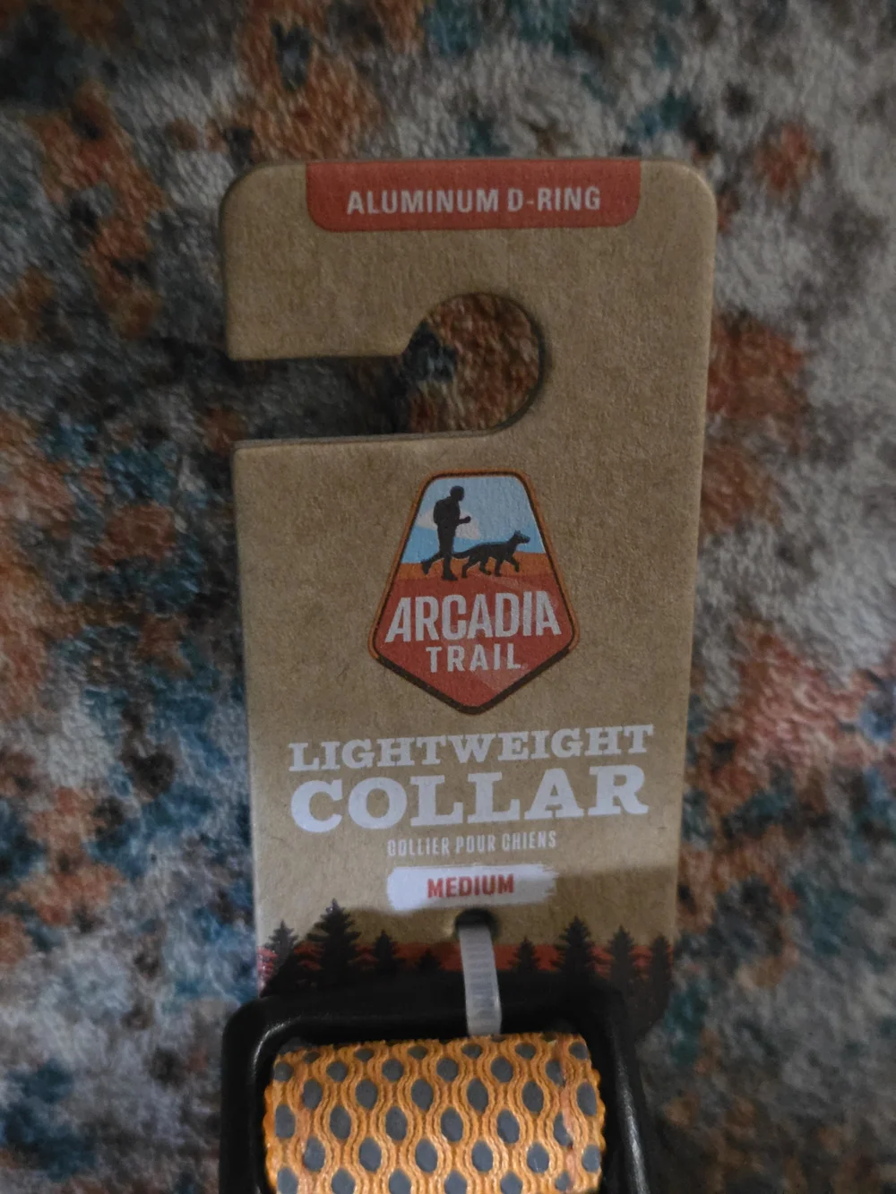 Arcadia Reflective Orange Dog Collar MEDIUM NWT